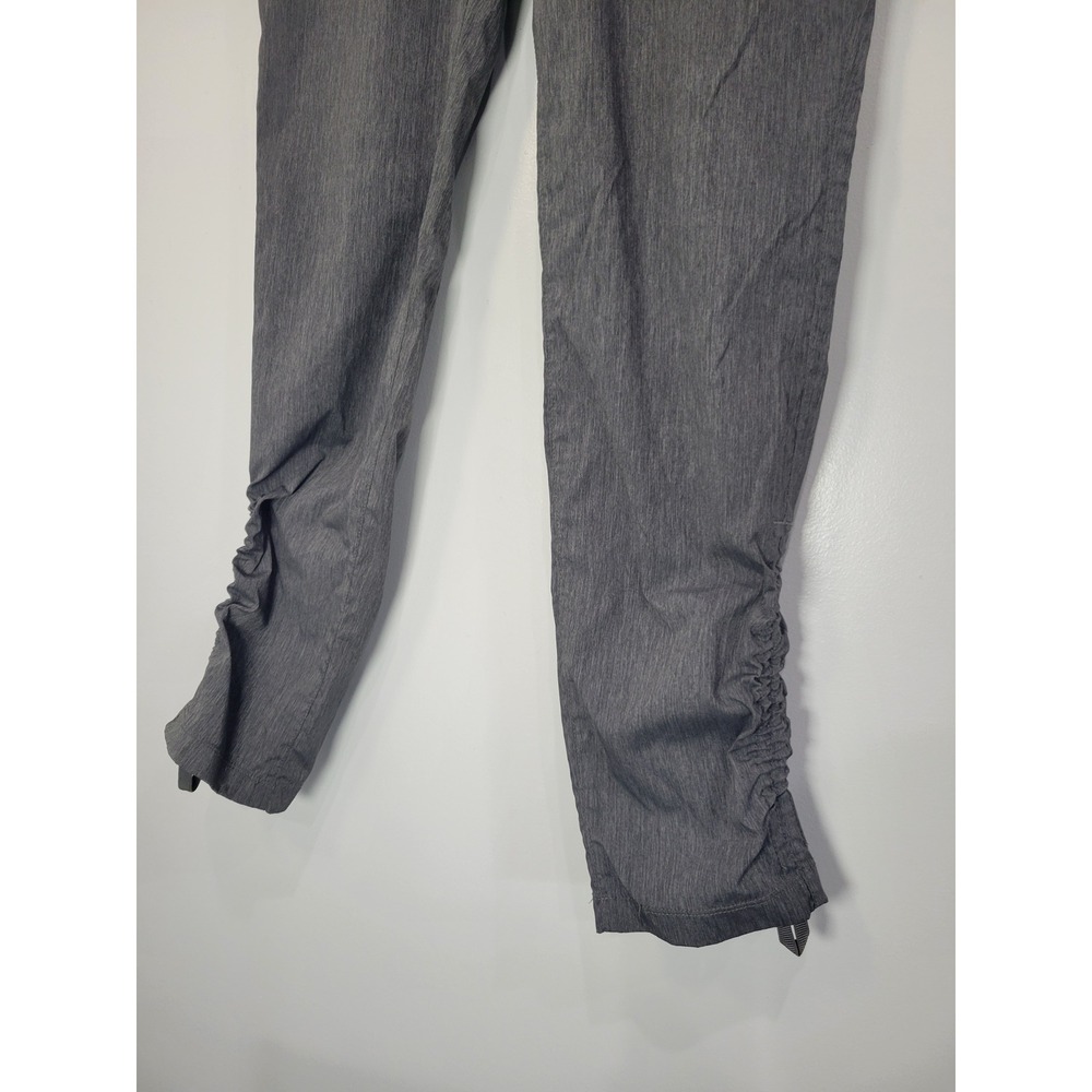 Eddie Bauer Gray Heathered Ruched Ankle Hiking Travel Pants Womens Sz 8 31 - Picture 2 of 7